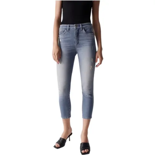 Slim Cropped Faith Jeans , Damen, Größe: W30 L28 - Salsa - Modalova