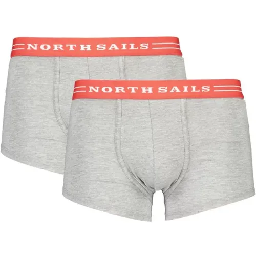 Baumwoll Boxershorts, 2er-Pack, Logo Bund , unisex, Größe: 2XL - North Sails - Modalova