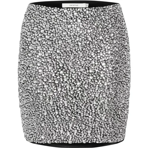 Glitza Mw Skirt - Slim Fit, Short Length , female, Sizes: L, M, S - Gestuz - Modalova