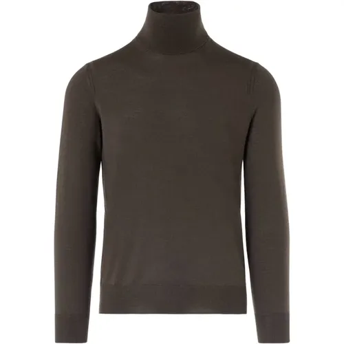 Turtlenecks, male, , Size: 2XL High Neck Wool Turtleneck - Paolo Pecora - Modalova