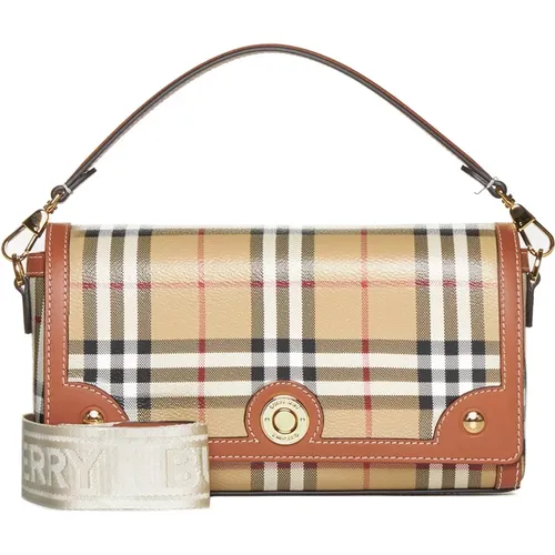 Check-Pattern Top Handle Bag , female, Sizes: ONE SIZE - Burberry - Modalova