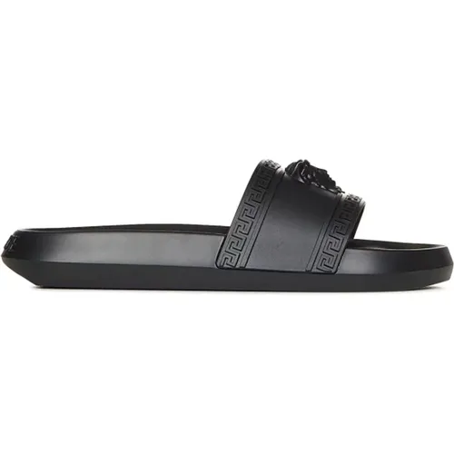 Sandals with Medusa Detail , male, Sizes: 6 UK, 7 UK - Versace - Modalova