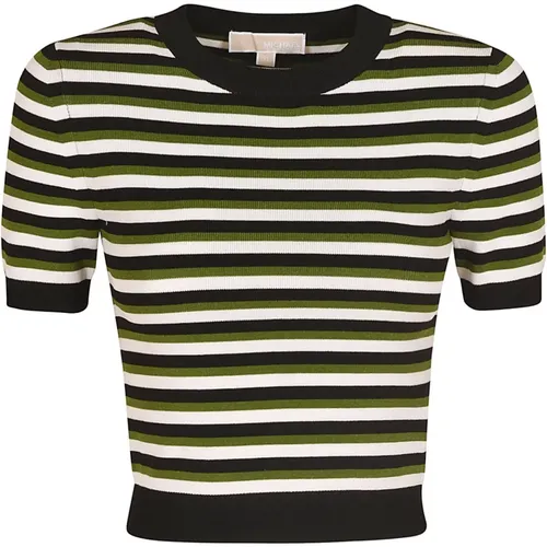 TRI Color Stripe T-Shirt , female, Sizes: M - Michael Kors - Modalova