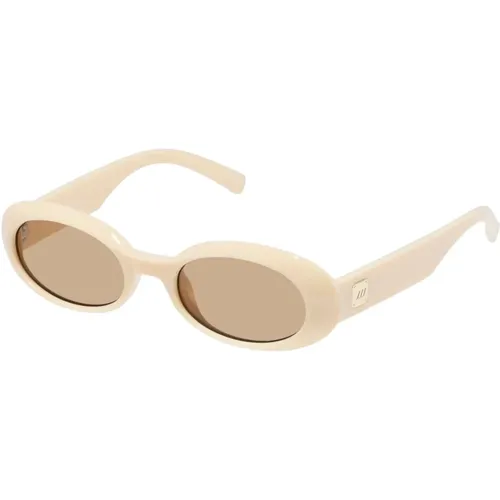 Sunglasses, unisex, , Size: ONE SIZE Stylish Ivory Sunglasses - Le Specs - Modalova