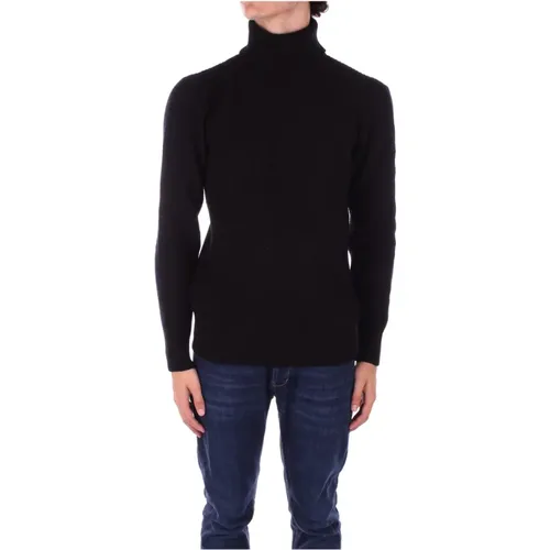 Schwarzer Rollkragenpullover , Herren, Größe: XL - Tagliatore - Modalova