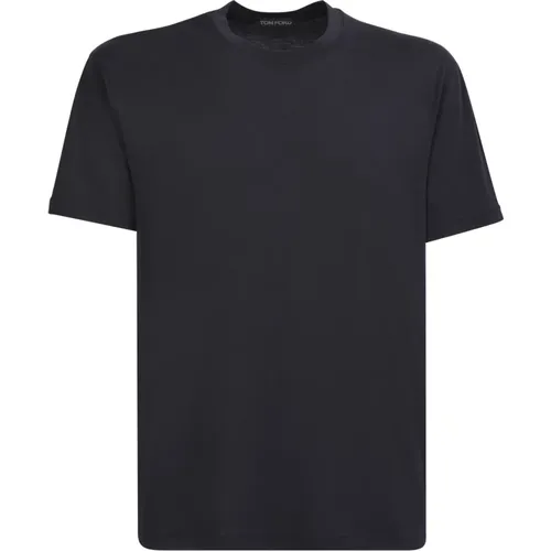 T-Shirt with Round Neck , male, Sizes: M, XL, L, 2XL - Tom Ford - Modalova