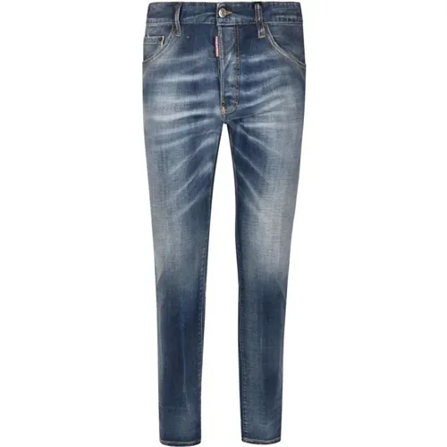 Distressed Slim-Leg Jeans , male, Sizes: M - Dsquared2 - Modalova