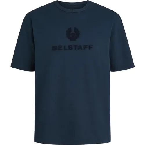 Varsity T-Shirt in Navy , male, Sizes: L, XL, S - Belstaff - Modalova