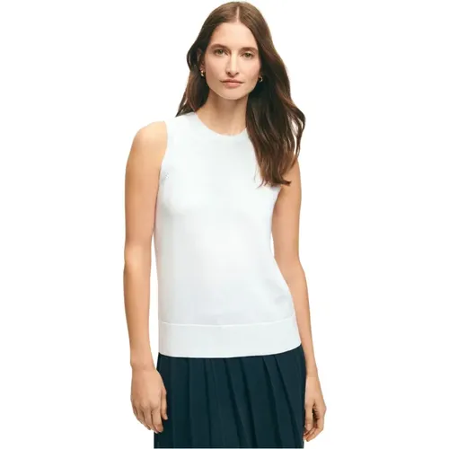 Ärmelloses Top , Damen, Größe: M - Brooks Brothers - Modalova