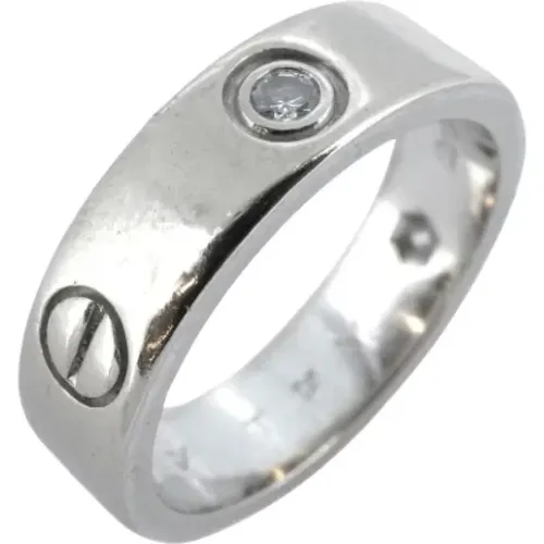 Pre-owned Jewellery, female, , Size: ONE SIZE Pre-owned White Gold rings - Cartier Vintage - Modalova