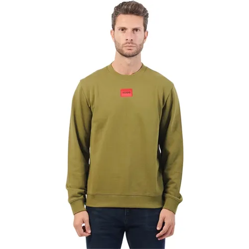 Casual Regular Fit French Terry Sweatshirt , Herren, Größe: M - Hugo Boss - Modalova