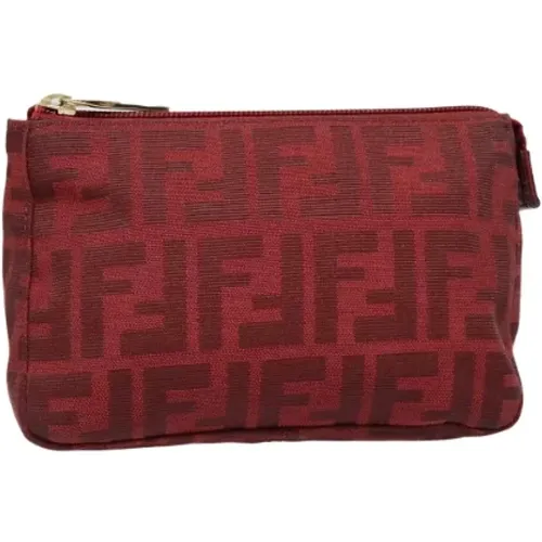 Pre-owned Clutches, female, , Size: ONE SIZE Pre-owned Canvas pouches - Fendi Vintage - Modalova