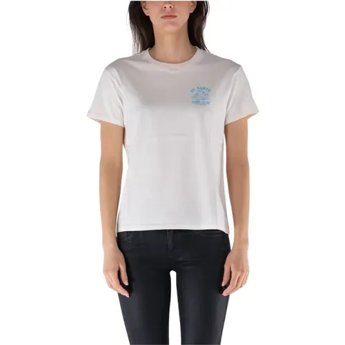 Classic Logo Cropped T-Shirt , female, Sizes: XS, M - MC2 Saint Barth - Modalova