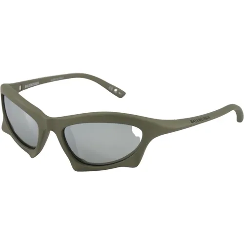 Sunglasses, unisex, , Size: 59 MM 1990’s Wrap-Around ‘Bb0229S’ Sunglasses /Gunmetal - Balenciaga - Modalova