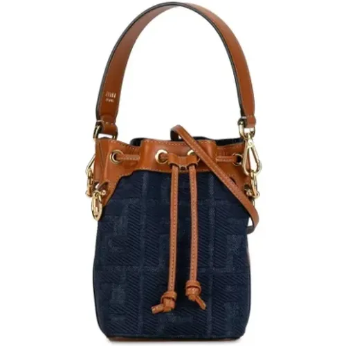 Pre-owned Bucket Bags, female, , Size: ONE SIZE Pre-owned Denim fendi-bags - Fendi Vintage - Modalova