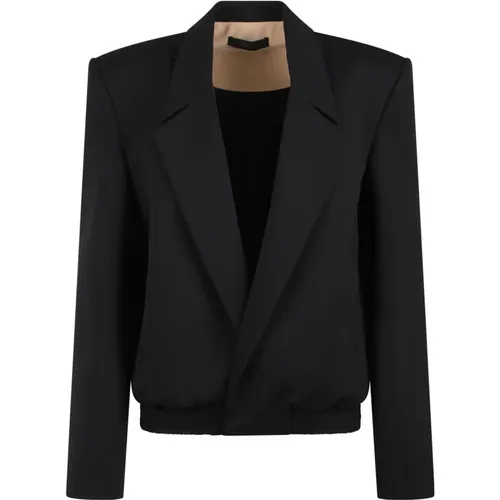 Classic Blazer with Deep Neckline , female, Sizes: XS - Ssheena - Modalova