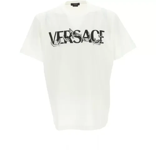 Baumwoll-Jersey T-Shirt , Herren, Größe: M - Versace - Modalova