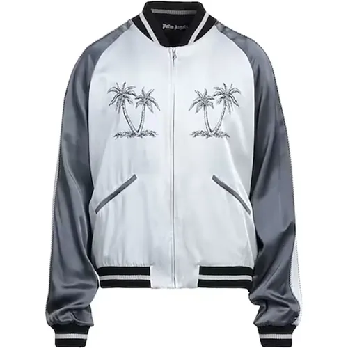 Souvenir Bomber Jacket with Palms , male, Sizes: L, M, XL - Palm Angels - Modalova