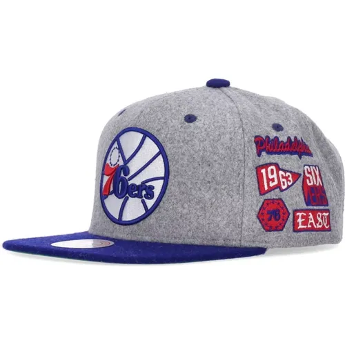 Caps, male, , Size: ONE SIZE NBA Melton Patch Snapback Cap - Mitchell & Ness - Modalova