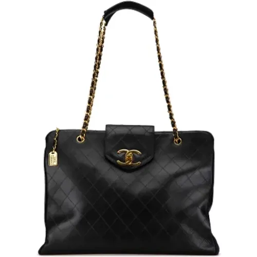 Pre-owned Tote Bags, female, , Size: ONE SIZE Pre-owned Leather travel-bags - Chanel Vintage - Modalova