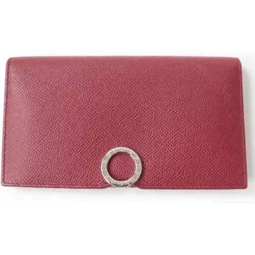 Pre-owned Wallets, female, , Size: ONE SIZE Pre-owned Leather wallets - Bvlgari Vintage - Modalova