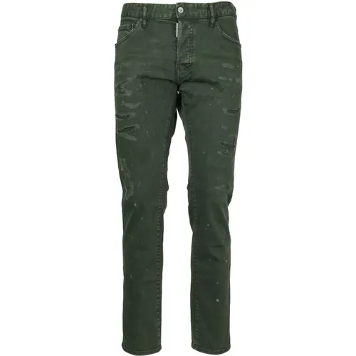 Denim Trousers Slim Fit Jeans , male, Sizes: XS - Dsquared2 - Modalova