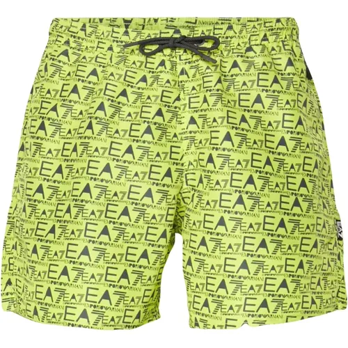 Logo All-Over Fluo Costume , male, Sizes: S - Emporio Armani EA7 - Modalova