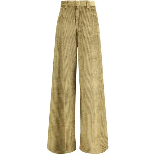 Wide Trousers, female, , Size: 3XS Corduroy Wide Leg Pants - Petar Petrov - Modalova