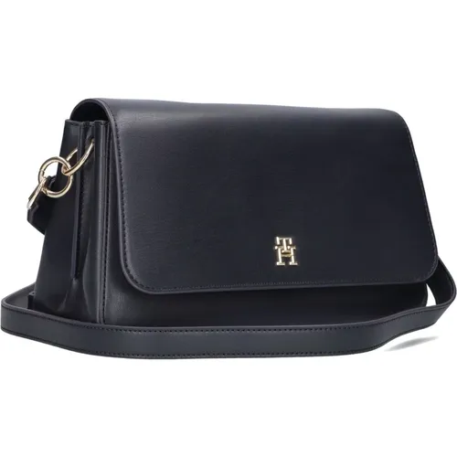 Blau Leder Schultertasche TH Fresh Crossover - Tommy Hilfiger - Modalova