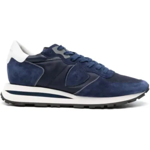 Leather Tropez Sneakers with Cotton Laces , male, Sizes: 11 UK, 8 UK, 10 UK, 7 UK - Philippe Model - Modalova