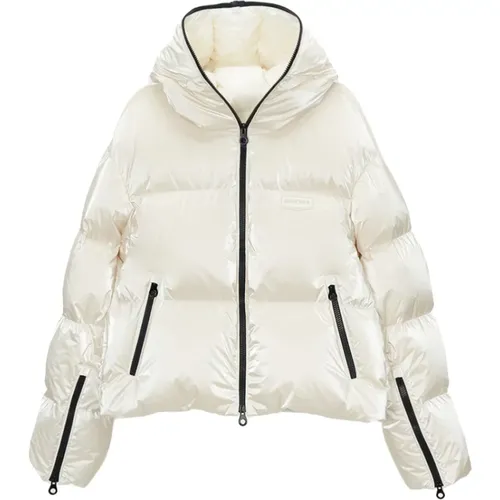 Cremefarbene Kurze Daunenjacke Aw23 - duvetica - Modalova