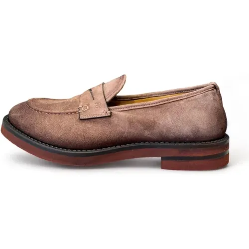 Innovative suede moccasin with rubber sole , male, Sizes: 6 UK, 9 UK - Fabi - Modalova