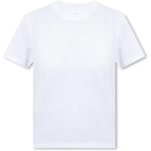Baumwoll-T-Shirt mit Logo , Damen, Größe: S - Ami Paris - Modalova