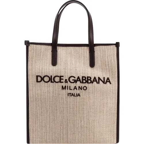 Tote Bags, male, , Size: ONE SIZE Leather Handbag Aw23 - Dolce & Gabbana - Modalova