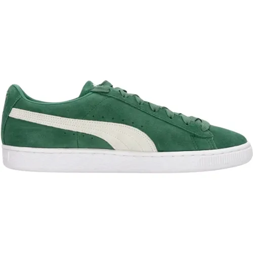 Sneakers, male, , Size: 12 US Classic Suede Low Sneaker Vine/White - Puma - Modalova