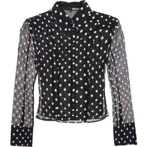 Polka Dot Sequin Chiffon Blouse , female, Sizes: S, M - Rotate Birger Christensen - Modalova