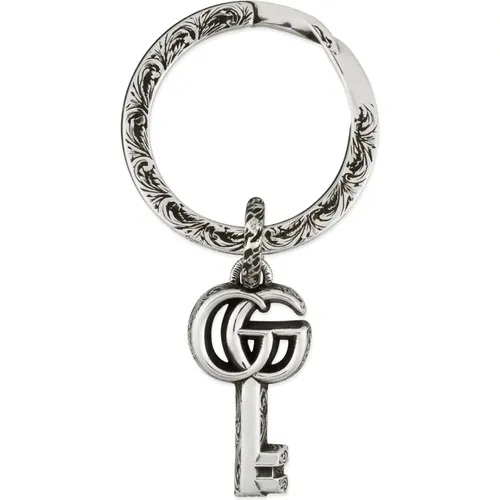 Key Ring With Key And Double G Details , female, Sizes: ONE SIZE - Gucci - Modalova