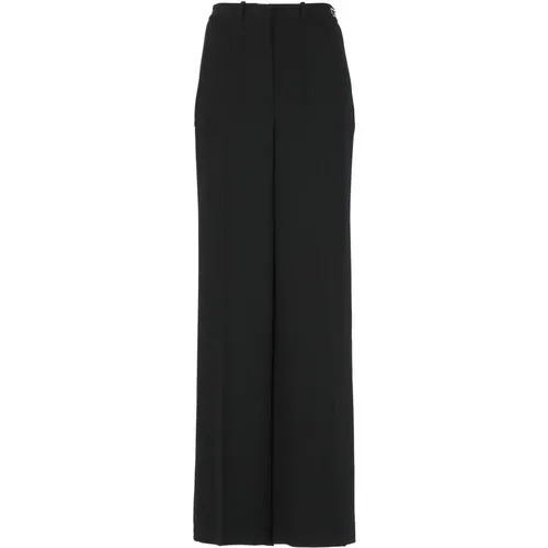 Schwarze Hose mit Reißverschluss vorne , Damen, Größe: XL - Elisabetta Franchi - Modalova