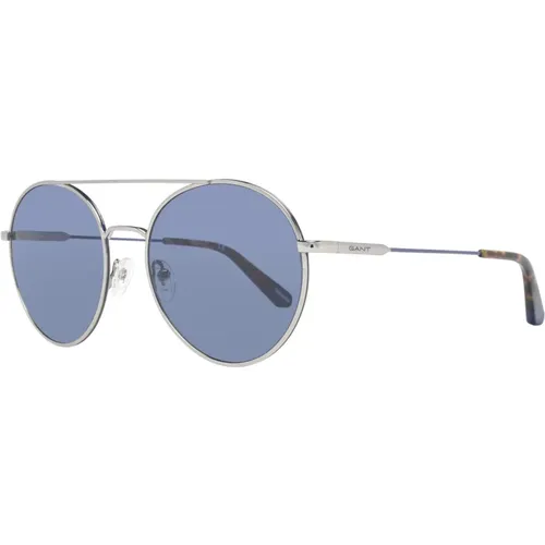 Sunglasses, male, , Size: ONE SIZE Gunmetal Oval Sunglasses for Men - Gant - Modalova