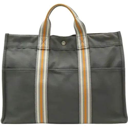 Pre-owned Tote Bags, female, , Size: ONE SIZE Pre-owned Canvas handbags - Hermès Vintage - Modalova