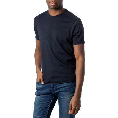 Blau Baumwolle Herren T-Shirt Herbst/Winter - Armani Exchange - Modalova