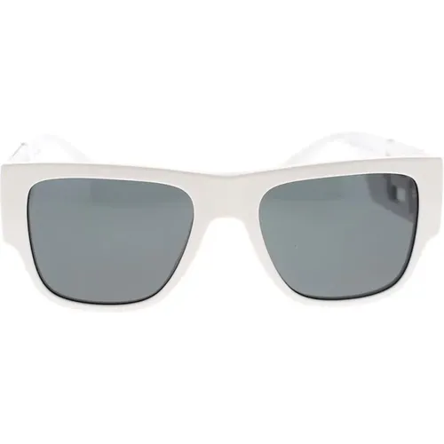 Rechteckige Sonnenbrille mit mutigem Stil , unisex, Größe: 57 MM - Versace - Modalova