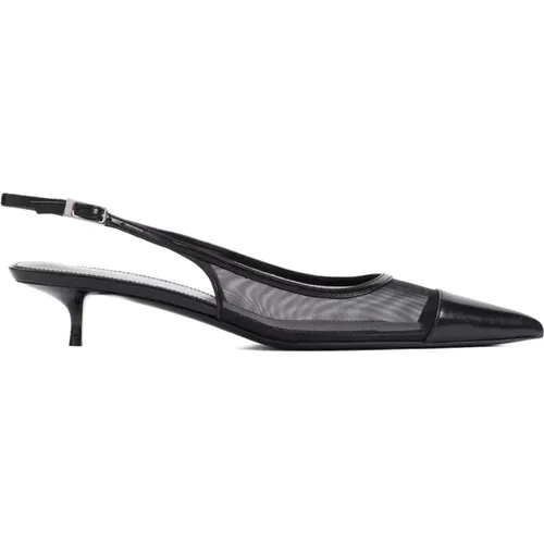 Mesh Pointed Toe Pumps , female, Sizes: 7 UK - Saint Laurent - Modalova