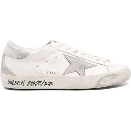 Grey Super-Star Sneakers , male, Sizes: 6 UK - Golden Goose - Modalova