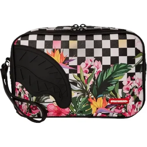 Toilet Bags, unisex, , Size: ONE SIZE Miami Flowers Pouch with Zipper - Sprayground - Modalova