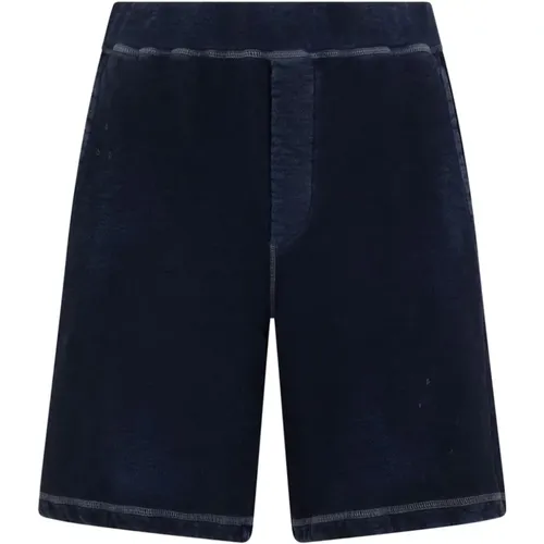 Blaue Relax Fit Shorts , Herren, Größe: XL - Dsquared2 - Modalova