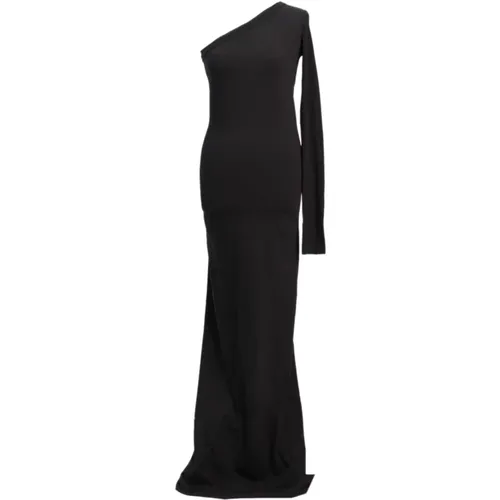 Maxi Dresses, female, , Size: L Ziggy One-Shoulder Dress - Rick Owens - Modalova