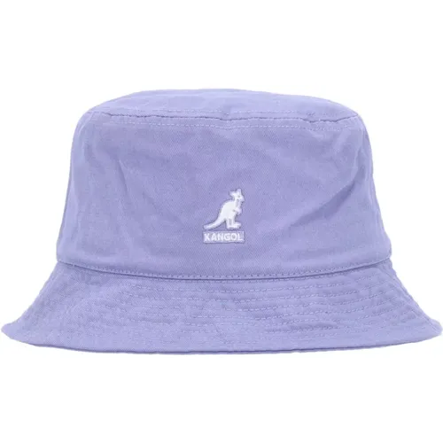 Hats, male, , Size: XL Washed Lilac Cotton Bucket Hat - Kangol - Modalova