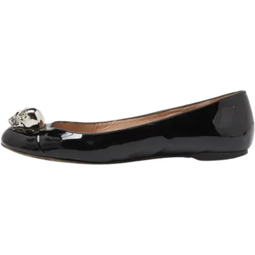 Pre-owned Flats, female, , Size: 7 1/2 US Pre-owned Leather flats - Alexander McQueen Pre-owned - Modalova