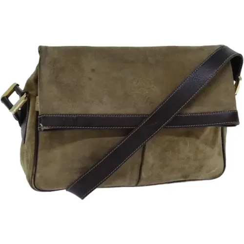 Pre-owned Wildleder schultertasche , Damen, Größe: ONE Size - Loewe Pre-owned - Modalova